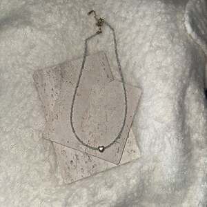 Tiny Heart Pendant, Charm Beaded Necklace